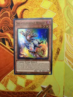 Salamangreat Weasel 1st Ed LD10-EN002 Yugioh Soulburning Volcano TCG Near Mint - Image 1