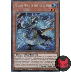 Yugioh Mirror Mage of the Ice Barrier BLTR-EN007 Secret Rare 1st Edition NM - Image 1