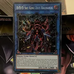 DOOD-EN049 D/D/D Sky King Zeus Ragnarok Secret Rare 1st Ed YuGiOh - Image 1