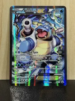 Pokemon TCG Card - Blastoise EX XY122 Black Star Promo Full Art XY Holo Rare - Image 1