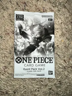 One Piece Card Game Event Pack Vol. 2 ENGLISH SEALED TCG Promo Prize Card - Image 1