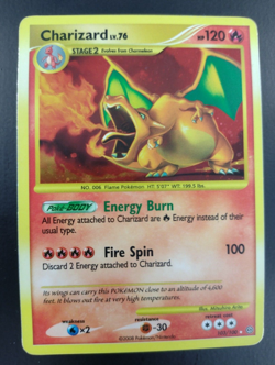 Charizard Lv. 76 103/100 D&P Stormfront Holo Secret Rare Pokemon Card Near Mint - Image 1