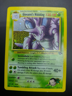 Pokemon TCG Card Giovanni's Nidoking 7/132 Gym Challenge Holo EX - NM - Image 1
