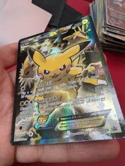 Pikachu EX XY124 Promo Holo Pokemon Card Near Mint Condition - Image 3