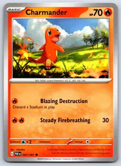 Charmander - Paldean Fates PAF EN 007/091 Pokemon TCG Card NM - Image 1