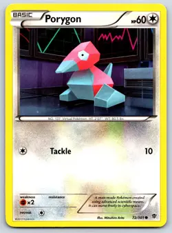 Porygon - BW Plasma Blast 72/101 Black White Mitsuhiro Arita Pokemon Card LP - Image 1