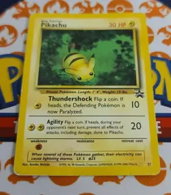 Pikachu Black Star Promo 27 HP/DMG Promo Pokemon Card Heavily Played/Damaged - Image 2