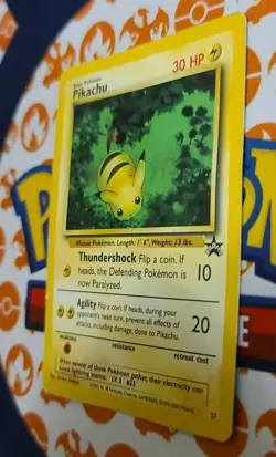 Pikachu Black Star Promo 27 HP/DMG Promo Pokemon Card Heavily Played/Damaged - Image 4