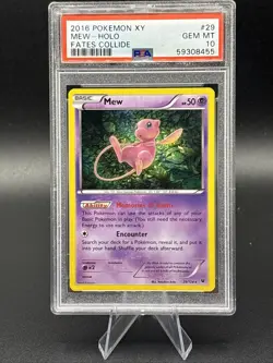 2016 Pokemon XY Mew Holo Fates Collide PSA 10 Gem Mint Card - Image 1