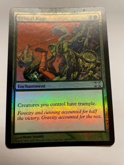 10th Edition MTG Foil Primal Rage Mint condition Just a beautiful foil look - Image 1