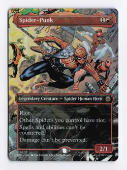 Spider-Punk (Borderless) (Foil) 0207 (R) MTG Marvel's Spider-Man (SPM) - Image 1
