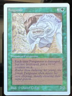 Magic the Gathering MTG Unlimited Fungusaur NM- (Beta Bob) - Image 1