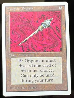 Magic the Gathering MTG Unlimited Disrupting Scepter NM (Beta Bob) - Image 1