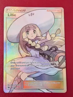 Lillie 147/149 Full Art Sun and Moon Base Pokemon Card Near Mint Condition - Image 1