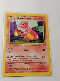 1999 Pokemon Charmeleon 24/102 Base Set NM+ (1026) - Image 1
