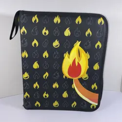 Pokemon TCG Binder 9 Pocket Charmander Fire Emblems Pattern USA FAST SHIP - Image 1