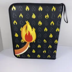 Pokemon TCG Binder 9 Pocket Charmander Fire Emblems Pattern USA FAST SHIP - Image 4