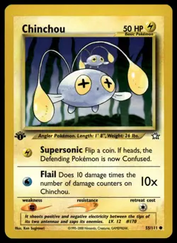 Pokemon Neo Genesis 55/111 Chinchou 1st Edition - Image 1