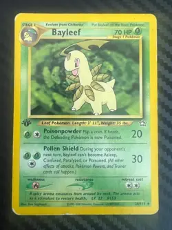 Pokemon TCG Bayleef Neo Genesis 28/111 Regular 1st Edition Uncommon DMG - Image 1