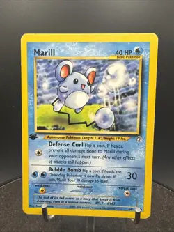 Marill Neo Genesis 1st Edition Pokemon TCG Vintage WOTC 66/111 Non-holo Common - Image 1