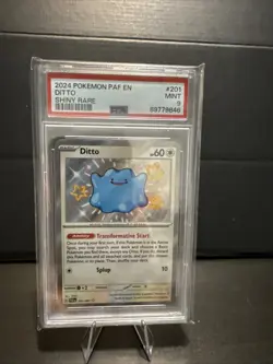 2024 Pokemon Paf En Ditto Shiny Rare #201 Mint 9 Psa - Image 1