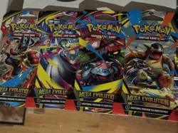 Pokemon Mega Evolution Sleeved Booster Pack Art Set 4 New Sealed Packs Mint - Image 1