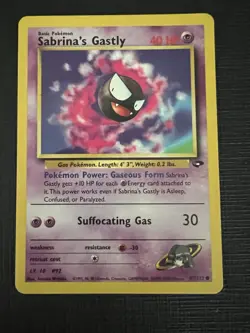 Pokemon TCG Sabrina's Gastly Gym Challenge Unlimited Common MP - Image 3