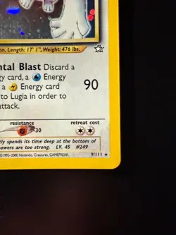 Pokemon TCG Lugia Neo Genesis 9/111 Holo Rare 🔥 EXTREMELY CLEAN, GRADING READY - Image 5