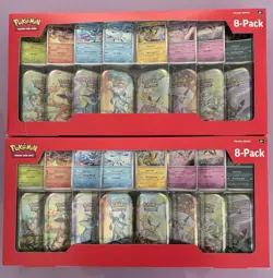 Pokemon Prismatic Evolutions 8 Mini-Tins Costco Bundle LOT OF 2 - Image 1