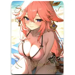 Goddess Story Beautiful Figure Anime Waifu Card Yae Miko Genshin Impact SSR-001 - Image 1