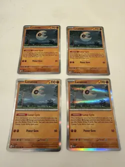 4x Lunatone Rare 074/132 Holo Mega Evolution Pokemon NM Card Playset MEG EN X4 - Image 1