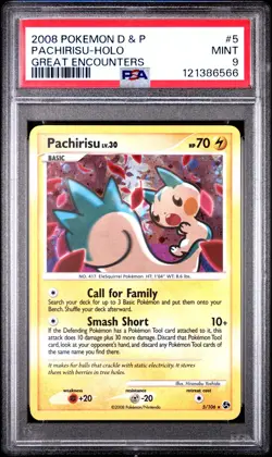 PSA 9 Pachirisu Holo 5/106 Great Encounters 2008 Pokemon Card - Image 1