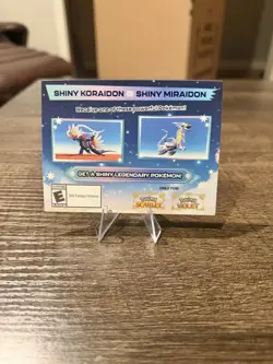 Pokemon-Gamestop Shiny Miraidon Koraidon Code Unused Physical PROMO Card Shipped - Image 2
