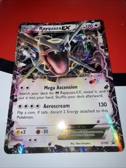 JUMBO Rayquaza EX XY69 Black Star Promo Pokemon card. - Image 1