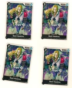 Set Of 4 Basil Hawkins OP08-089 Common Two Legends One Piece Trading Card - Image 1