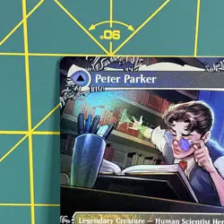 Peter Parker Amazing Spider-Man MTG FOIL Borderless SPM 0208 Mythic Marvel New - Image 3