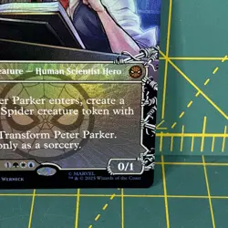 Peter Parker Amazing Spider-Man MTG FOIL Borderless SPM 0208 Mythic Marvel New - Image 5