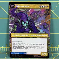 Norman Osborn Borderless Foil M 0220 Marvel Spider-Man MTG Mythic Green Goblin - Image 2