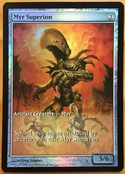 mtg magic myr superion FOIL extended borderless full art ENGLISH game day GD - Image 1