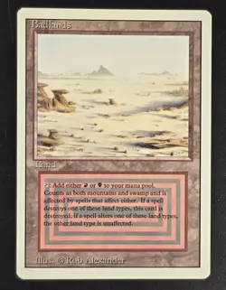 Badlands Revised Edition Regular LP Magic The Gathering MTG Ships FAST RARE - Image 1