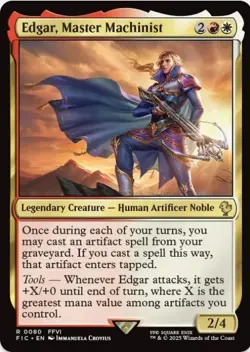 1 x Edgar, Master Machinist - Final Fantasy Commander - LP - MTG - Image 1