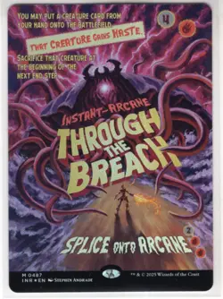 MTG Innistrad Remastered Foil Poster Card #487 Through the Breach - Image 1