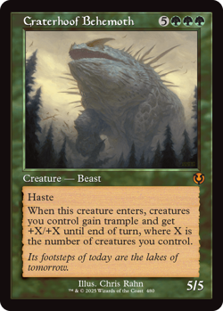 MTG Innistrad Remastered Retro Frame Card #480 Craterhoof Behemoth - Image 1