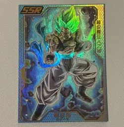 Super Saiyan Blue Gogeta Dragon Ball Z Thick Textured Holo Foil SSR Card DBZ CCG - Image 1