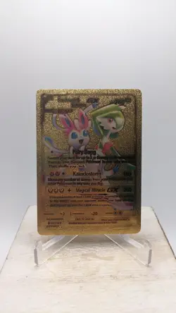 Nintendo Pokemon Gardevoir & Sylveon GX Tag Team HP260 Gold Foil Fan Art Card - Image 1