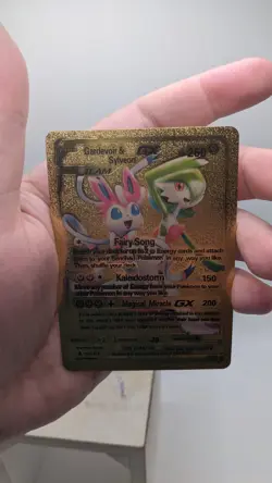 Nintendo Pokemon Gardevoir & Sylveon GX Tag Team HP260 Gold Foil Fan Art Card - Image 3