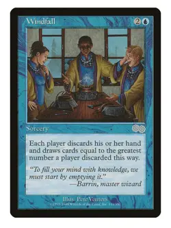 Windfall MTG Urza's Saga S LP Uncommon Lightly Played Single Card - Image 1