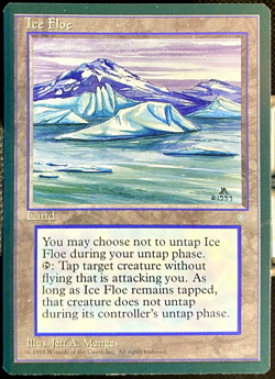 1995 Magic The Gathering, Ice Age, Mountain & Ice Floe Land Cards. MTG - Image 2