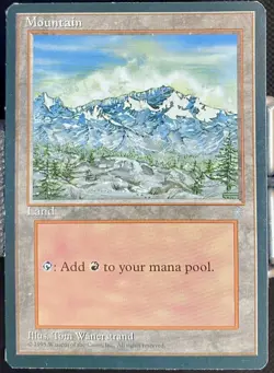 1995 Magic The Gathering, Ice Age, Mountain & Ice Floe Land Cards. MTG - Image 4