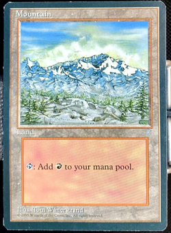 1995 Magic The Gathering, Ice Age, Mountain & Ice Floe Land Cards. MTG - Image 5